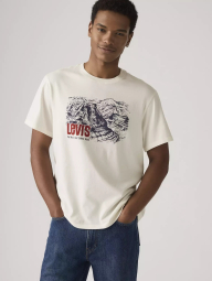 Футболка мужская Levi's с принтом 1159863254 (Молочный L)