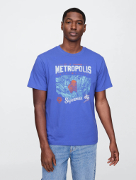 Мужская футболка GAP с принтом Superman 1159863288 (Синий XXL)