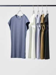 Однотонная футболка UNIQLO с короткими рукавами 1159863290 (Сиреневый M)