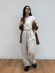 Однотонная футболка UNIQLO с короткими рукавами 1159863291 (Молочный M)