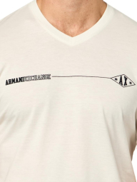 Футболка Armani Exchange с логотипом 1159863298 (Молочный XXL)