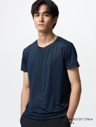 Футболка AIRism с круглым вырезом UNIQLO 1159863352 (Синий XXL)