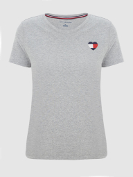 Женская футболка Tommy Hilfiger с вышивкой 1159863429 (Серый L)