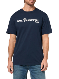 Жіноча футболка Karl Lagerfeld Paris з логотипом 1159863590 (Синій L)