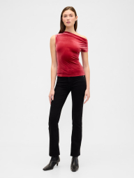 Женская асимметричная футболка GAP 1159864284 (Красный S)