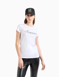 Женская футболка Armani Exchange с логотипом 1159864399 (Белый XXL)