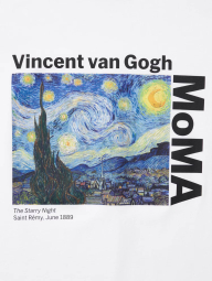 Футболка MoMA Art Vincent van Gogh UNIQLO с принтом 1159864468 (Белый M)