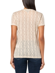 Женская футболка Armani Exchange с логотипом 1159864607 (Бежевый S)