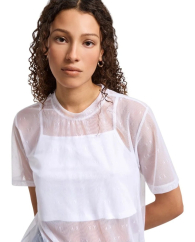 Полупрозрачная женская футболка Armani Exchange 1159864986 (Белый M)