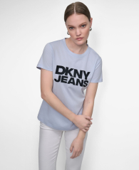 Футболка DKNY с логотипом 1159865093 (Голубой S)
