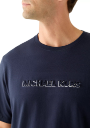 Мужская футболка Michael Kors с объёмным логотипом 1159865329 (Синий L)