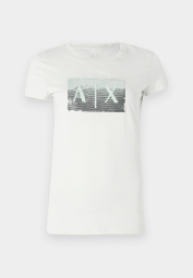 Женская футболка Armani Exchange с логотипом из пайеток 1159865394 (Зеленый XXL)