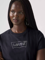 Жіноча футболка з логотипом Levi's зі страз 1159865464 (Синій S)