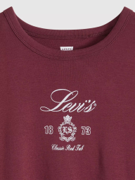 Женская футболка Levi's с принтом 1159865476 (Бордовый M)