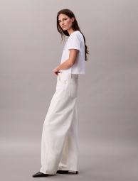 Женская укороченная футболка Calvin Klein с логотипом 1159865589 (Белый XS)