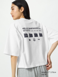Укорочена футболка UNIQLO з принтом 1159875779 (Білий S)