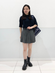 Укороченная лёгкая футболка UNIQLO 1159874175 (Черный XS)