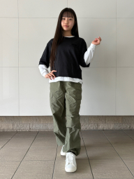 Укороченная лёгкая футболка UNIQLO 1159874175 (Черный XS)