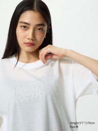 Укорочена легка футболка UNIQLO з принтом 1159878593 (Білий XS)