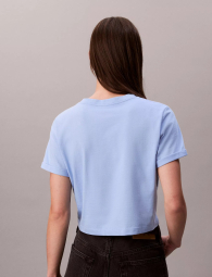 Женская укороченная футболка Calvin Klein с логотипом 1159918952 (Голубой XS)