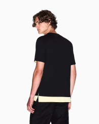 Футболка Armani Exchange с эффектом многослойности 1159924403 (Черный L)