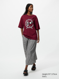 Футболка UNIQLO с принтом Mickey Mouse 1159981838 (Бордовый S)