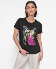 Жіноча футболка DKNY з принтом Brooklyn Bridge Conversational 1160091480 (Чорний S)