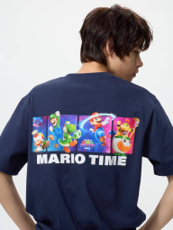 Футболка UNIQLO з принтом The Super Mario Galaxy 1160134340 (Синій L)