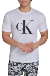 Мужской рашгард Calvin Klein футболка для купания с защитой от солнца UPF 40 1160174871 (Белый M)