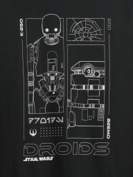 Мужская футболка GAP с принтом Star Wars 1160186048 (Черный L)