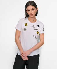 Футболка DKNY с нашивками 1160292974 (Белый XS)