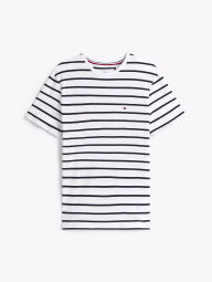 Мужская футболка Tommy Hilfiger в полоску 1160346129 (Белый L)