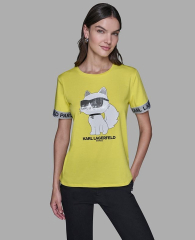 Жіноча футболка з принтом Karl Lagerfeld Paris 1160454509 (Жовтий S)