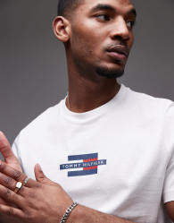 Мужская футболка Tommy Hilfiger с логотипом 1160457879 (Белый XXL)