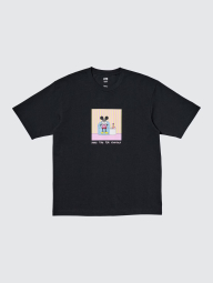 Футболка UNIQLO з принтом Mickey Mouse 1160536387 (Чорний L)