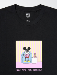 Футболка UNIQLO з принтом Mickey Mouse 1160536387 (Чорний L)