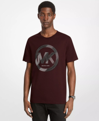 Мужская футболка Michael Kors с логотипом 1160565384 (Бордовый XL)