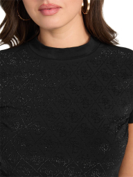 Жіноча футболка GUESS зі стразами 1160653979 (Чорний S)