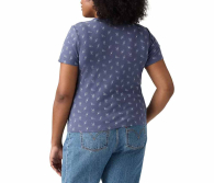Женская футболка с принтом Levi's в рубчик 1160722859 (Синий 1X)