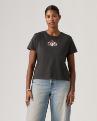 Женская футболка Levi's с вышивкой 1160748797 (Серый S)