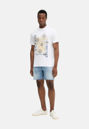 Мужская футболка Guess с принтом и вышивкой 1160753470 (Белый XL)