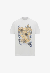 Мужская футболка Guess с принтом и вышивкой 1160753470 (Белый XL)