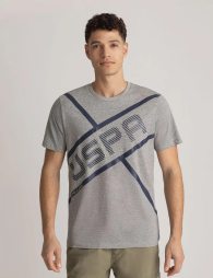 Футболка U.S. Polo Assn с логотипом 1160787458 (Серый L)