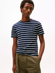 Мужская футболка Tommy Hilfiger 1160857869 (Синий/Белый L)