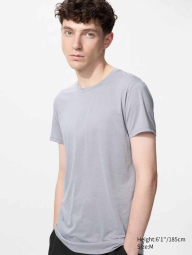 Футболка AIRism с круглым вырезом UNIQLO 1160896070 (Серый XS)