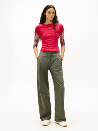 Футболка в рубчик Tommy Hilfiger 1161046791 (Красный M)
