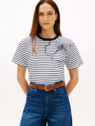 Футболка Tommy Hilfiger в смужку 1161081321 (Білий M)