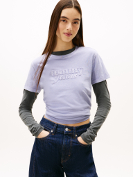 Футболка Tommy Hilfiger з логотипом 1161210646 (бузковий M)