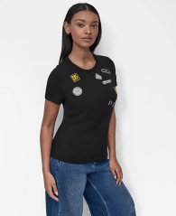 Футболка DKNY з нашивками 1161277444 (Чорний S)