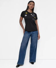 Футболка DKNY з нашивками 1161277444 (Чорний S)